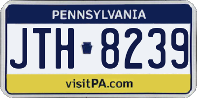 PA license plate JTH8239