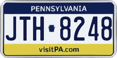 PA license plate JTH8248