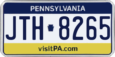 PA license plate JTH8265
