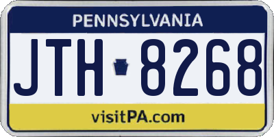 PA license plate JTH8268