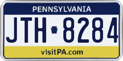 PA license plate JTH8284