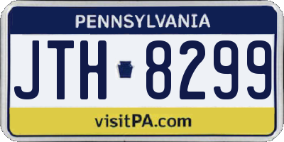 PA license plate JTH8299