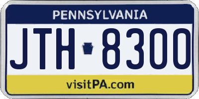 PA license plate JTH8300