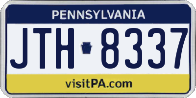 PA license plate JTH8337