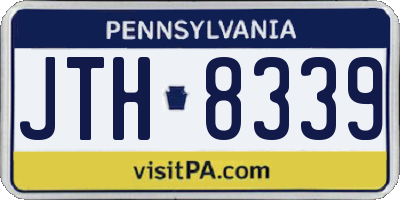PA license plate JTH8339
