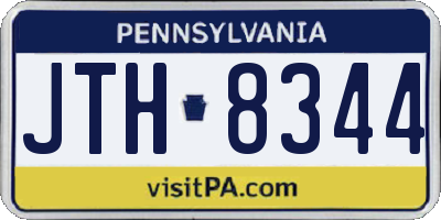 PA license plate JTH8344