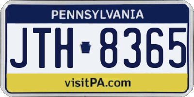 PA license plate JTH8365