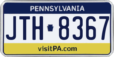 PA license plate JTH8367