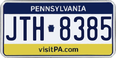 PA license plate JTH8385