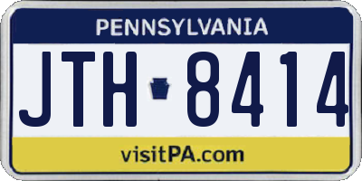 PA license plate JTH8414