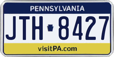 PA license plate JTH8427