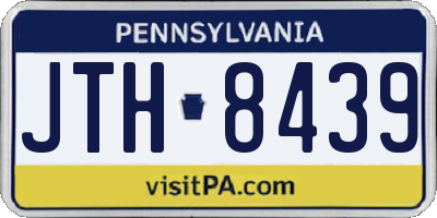 PA license plate JTH8439