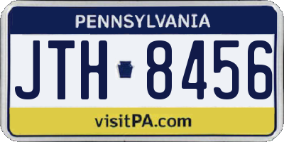 PA license plate JTH8456