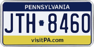 PA license plate JTH8460