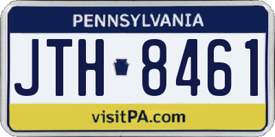 PA license plate JTH8461