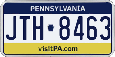 PA license plate JTH8463