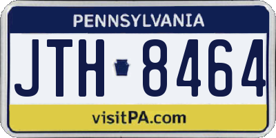 PA license plate JTH8464