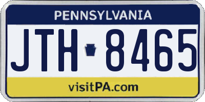 PA license plate JTH8465