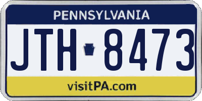PA license plate JTH8473