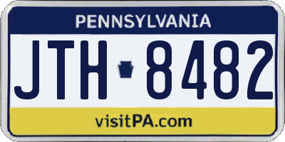PA license plate JTH8482