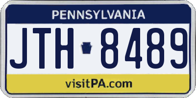 PA license plate JTH8489