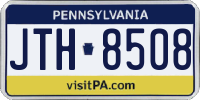 PA license plate JTH8508