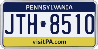 PA license plate JTH8510