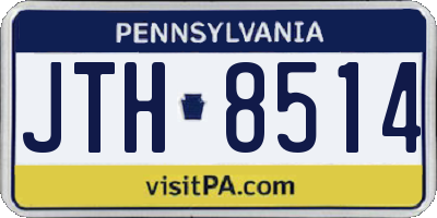 PA license plate JTH8514
