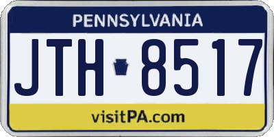 PA license plate JTH8517