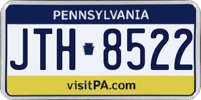 PA license plate JTH8522