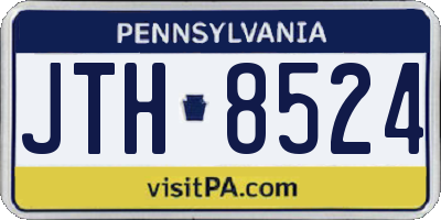 PA license plate JTH8524