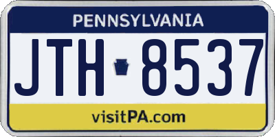 PA license plate JTH8537