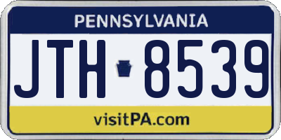 PA license plate JTH8539