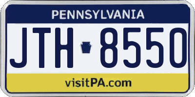 PA license plate JTH8550