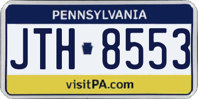 PA license plate JTH8553