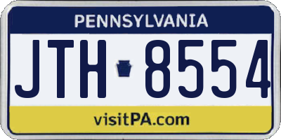 PA license plate JTH8554