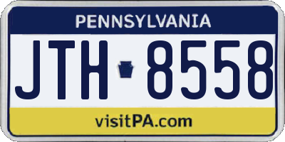PA license plate JTH8558
