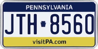 PA license plate JTH8560
