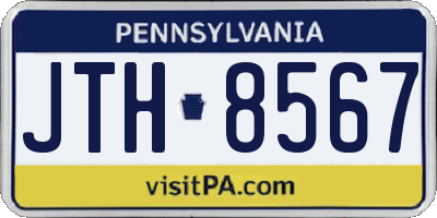 PA license plate JTH8567