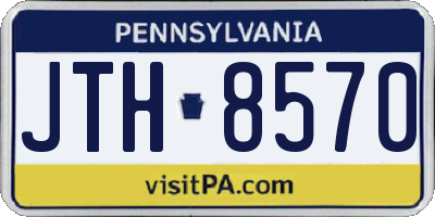 PA license plate JTH8570