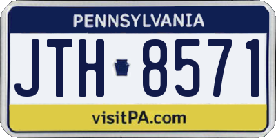 PA license plate JTH8571