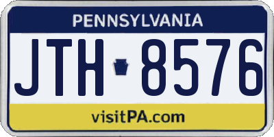 PA license plate JTH8576