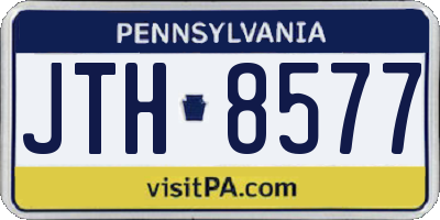 PA license plate JTH8577