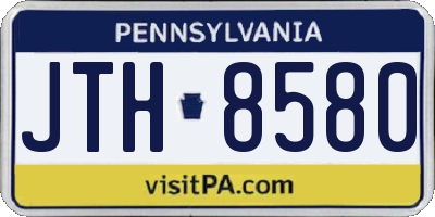 PA license plate JTH8580