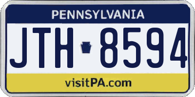 PA license plate JTH8594