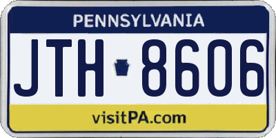 PA license plate JTH8606