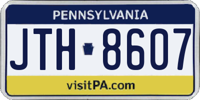 PA license plate JTH8607