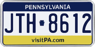 PA license plate JTH8612