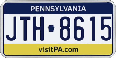 PA license plate JTH8615
