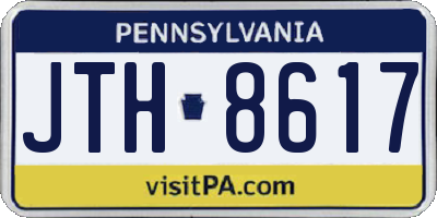 PA license plate JTH8617